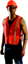 VEST SAFETY TRAFFIC ORG XL W/INSIDE LEFT POCKET - Vest